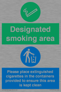 Designated smoking area
Please place extinguished cigarettes in the containers provided to ensure this area is kept clean